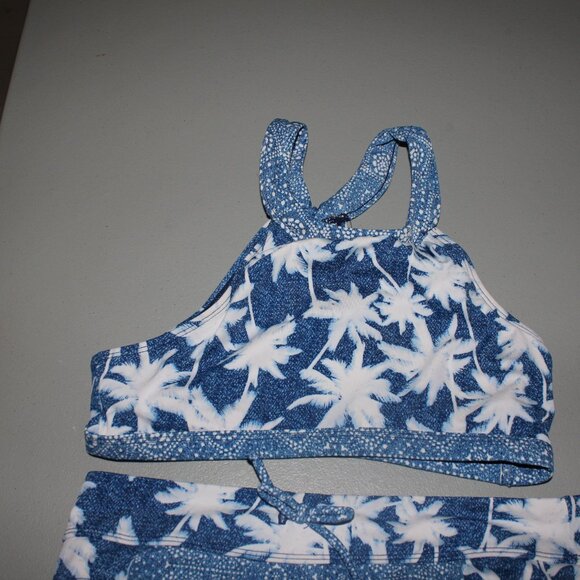 Blue & White 2 Pcs Justice Bikini Swimsuit Size 14 - Picture 2 of 11